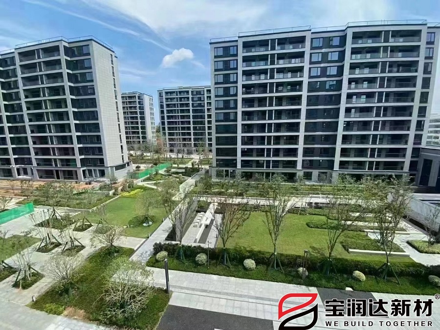 信陽(yáng)小區外墻真石漆一體板